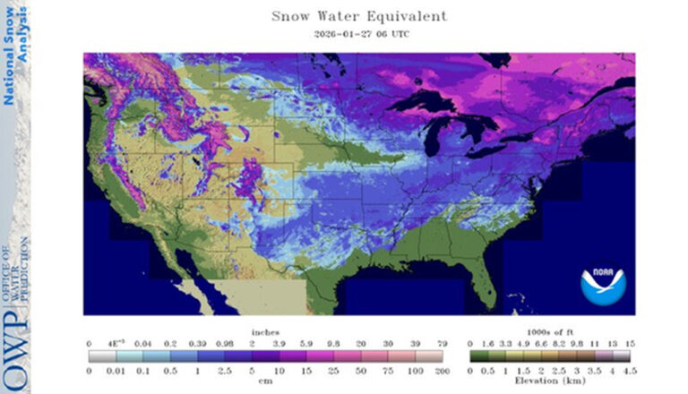 Snow Map January 27 2026